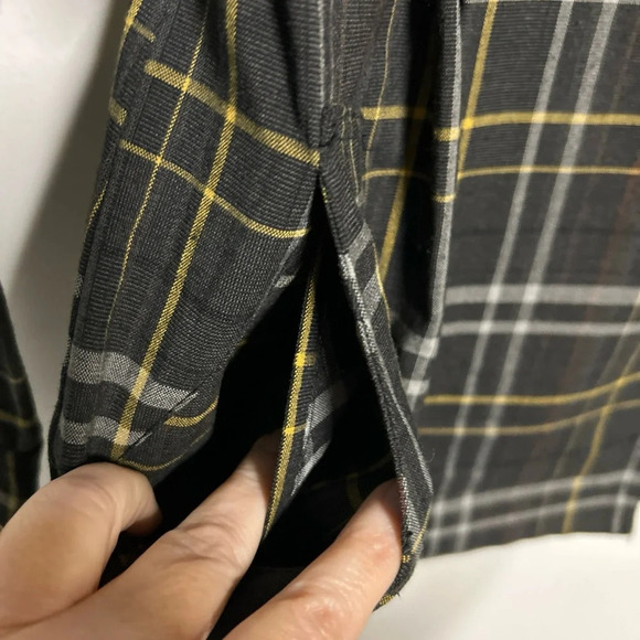 RAMPAGE Double Breasted Gray Plaid Jacket Women's Small Punk Grunge Preppy - Picture 6 of 16